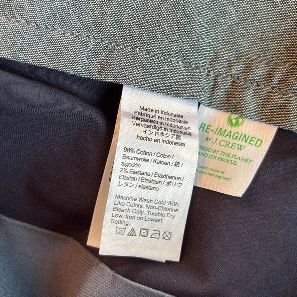 NWT J. Crew 9” Stretch Chino Shorts Navy Sz 38